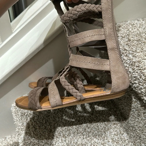 Braided Strap Gladiator Sandals - taupe - Picture 5 of 7